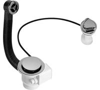 Mcalpine Pufs70-Cp 1.5" Pop-Up Sink Waste 70mm Stainless Steel Flange Chrome Plated Plastic Command Knob Centre Pin Model