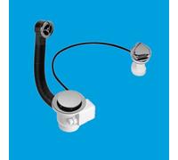 McAlpine PUFS70-CP 1.5" Pop-Up Sink Waste: 70mm Stainless Steel Flange: Chrome Plated Plastic Command Knob: Centre Pin Model in White McAlpine White