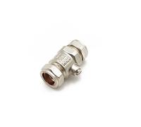 McAlpine QQM Iso Valve 22mm Chrome Full Flow in Silver McAlpine Silver