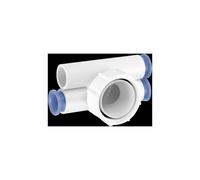 McAlpine R12 Four Way Connector 1½" loose nut x four connections for 19mm pipe, supplied with 3 Plugs
