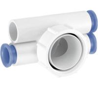 Mcalpine R12 Four Way Connector 1" Loose Nut X Four Connections For 19mm Pipe, Supplied With 3 Plugs