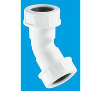 McAlpine R2AM 3/4" Pushfit 135° Overflow Bend in White McAlpine White