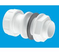 McAlpine R4M 19/23mm Universal Multifit Straight Tank Connector in White McAlpine White