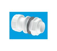 McAlpine R4M 19/23mm Universal Multifit Straight Tank Connector in White McAlpine White