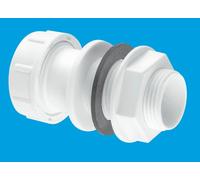 McAlpine R4M Straight Overflow Tank Connector 19/23mm Universal, White