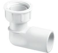 Mcalpine R8A 0.75" 90 Degree Female Overflow Coupling With Loose Nut