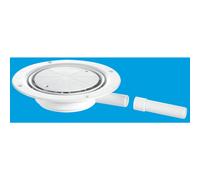 McAlpine Round Untrapped Gully with White Cover for Pumped Waste USG1WH