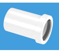 McAlpine S18-ABS 1.25" Straight Connector - Pushfit x Solvent-Weld in White McAlpine White
