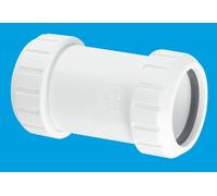 McAlpine S18L 1.25" Surefit Straight Connector in White McAlpine White