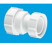 McAlpine S29-LN 1.25" Straight Connector Multifit x BSP Coupling nut in White McAlpine White