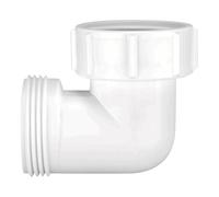 McAlpine S4U 90 Degree Bend x BSP Male x Female Inlet Nut-1.25 inch, White