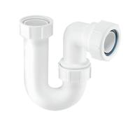 McAlpine SE10 Tubular Swivel 'P' Trap with Multifit Outlet, White