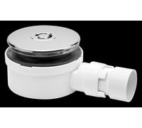 McAlpine Shallow Shower Trap Chrome 53mm High x 90mm x 1.5" outlet ST90CP10-53 in White McAlpine White