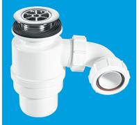 McAlpine Shower Trap 70mm x 80mm Chrome STW10R in Silver McAlpine Silver