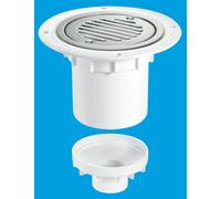 McAlpine Shower Trap Gully for Sheet Floors 110mm & 2'' Outlet TSG2SS-SL-SC