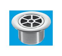 McAlpine Shower Waste Outlet & Grid - Chrome Plated on Plastic 70mm Diameter × 36mm STW70CP in Silver McAlpine Silver