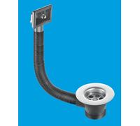 McAlpine Sink Combined Waste & Overflow Sink Combined Waste & Overflow 85mm FSW2PR in Silver McAlpine Silver