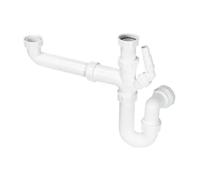 McAlpine SK1 Standard Bowl and a Half Plumbing Kit - 75mm P-Trap, Multifit Compression Outlet, Removable Trap