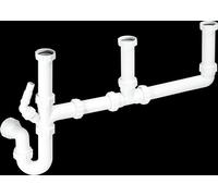 McAlpine SK3 Standard Three Bowl Sink Kit, White McAlpine White