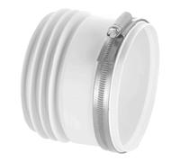 McAlpine MAC-1-BTW 90-114mm Inlet x 4"/110mm Outlet Short Straight WC Connector in White McAlpine White