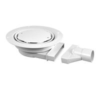 Mcalpine Slimline Floor Gully With Non-Return Valve 2 Piece White Cover - VSG52SL-WH