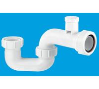 McAlpine SMP10V 50mm Water Seal Anti-Syphon (Silentrap) with 1.5" Multifit Outlet Bath Trap in White McAlpine White