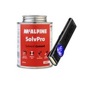 McAlpine Solvpro Solvent Cement (237 Ml) + Nebo Slim Mini Uv Torch