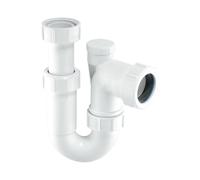 Mcalpine SR10V 1.25" x 75mm Water Seal Running Tubular Swivel 'P' Trap with Anti-Syphon Valve. (Silentrap)