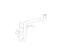 McAlpine SSK1 Single Bowl Space Saver Plumbing Kit - 75mm P-Trap, Universal Compression Outlet