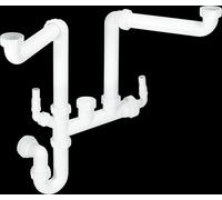 McAlpine SSK2 Double Bowl Space Saver Kit in White McAlpine White