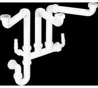 McAlpine SSK3 Three Bowl Space Saver Plumbing Kit in White McAlpine White