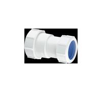 McAlpine ST28L-ISO 1.25" x 40mm Multifit Straight Connector - Multifit x Eur in White McAlpine White