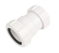 McAlpine ST28M Straight Connector White 32/40mm x 1"