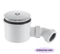 McAlpine ST90 Shower Trap 90mm Waste 50mm Water Seal White Chrome Plated Brass
