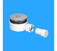 McAlpine ST90CB10-53 90mm Shallow Shower Trap - 53mm High in White McAlpine White