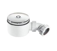 McAlpine ST90CB10-70 90mm Shallow Shower Trap Plated Brass, Chrome and White