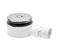 McAlpine ST90CP10-53 Shallow Shower Trap Chrome 53mm High, 90mm Seal, 1.5" Outlet - Slim Shower Trap ST90CP10-53.