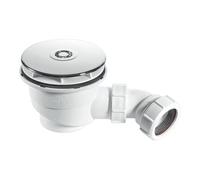 McAlpine ST90CP10 90 mm Shower Trap Chrome Plated Plastic - White