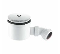 McAlpine ST90CP10-HP2 Hi-Flow Shower Trap 1.5" for 90mm Shower Trays, Chromed Flange