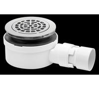 McAlpine ST90CPB-P-53 90mm Shallow Shower Trap - 53mm High in White McAlpine White