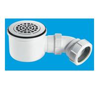 McAlpine ST90CPB-P-HP 90mm x 50mm Water Seal Shower Trap, High-Flow 2in Universal Outlet, Removable 110mm Flange
