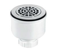 Mcalpine St90Cpb-P-V 90mm Water Seal Universal Vertical Shower Trap Chrome Plated Brass Petal Removable Flange Polypropylene