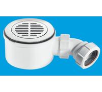 McAlpine ST90CPB-S-70 90mm Shallow Shower Trap - 70mm High in White McAlpine White