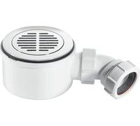 Mcalpine St90Cpb-S-70 90Mm Shallow Shower Trap Chrome Plated Brass, Chrome and White