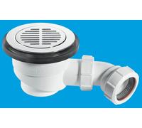 ST90CPB-S 90mm x 50mm Water Seal Shower Trap McAlpine White One Size