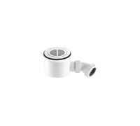McAlpine ST90CPB-S-HP2 CP BRASS Grid Flange 90mm High Flow Shower Trap Waste, Chrome/White