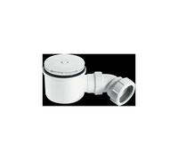 McAlpine ST90WH10-HP 90mm x 50mm Water Seal Shower Trap with 2" Universal Outlet High-Flow High-Performance Trap with removable 110mm Flange.
