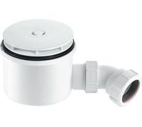Mcalpine St90Wh10-Hp2 90mm X 50mm Water Seal Shower Trap With 1" Outlet High-Flow Trap With Removable 110mm Flange