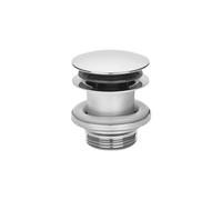 McAlpine Stainless Steel Dome Plastic Basin Waste Chrome Plated 1.25" Spring Loaded Mushroom CWP60-SSP