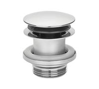 McAlpine Stainless Steel Dome Plastic Basin Waste Chrome Plated 1.25" Spring Loaded Mushroom CWP60-SSP in Silver McAlpine Silver